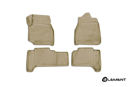 Коврики 3D в салон TOYOTA Land Cruiser (J100), 1998-2007, П.Р. 4WD, дизель, АКПП, 4 шт. (полиуретан, бежевые) ELEMENT3D48139212