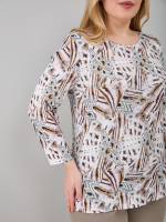 Лонгслив ЛНв-306/леопард-перья