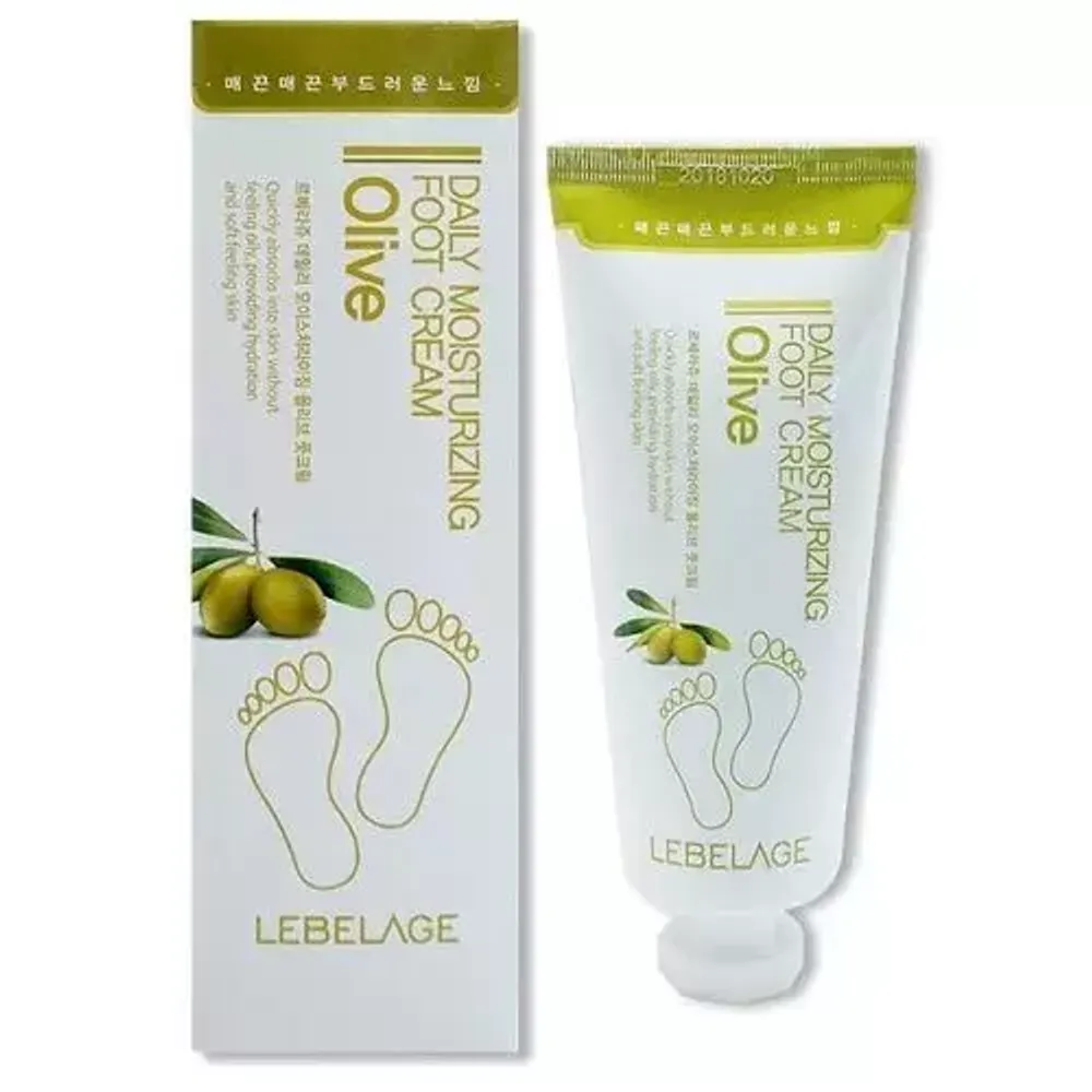 Крем для ног с экстрактом оливы LEBELAGE Daily Moisturizing Foot Cream 100 мл