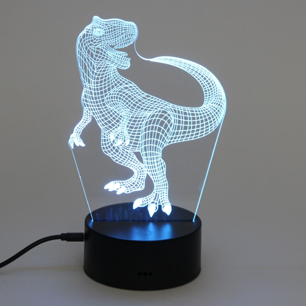 Светильник ночник «3D-Динозавр» на пластиковой подставке, с включателем USB