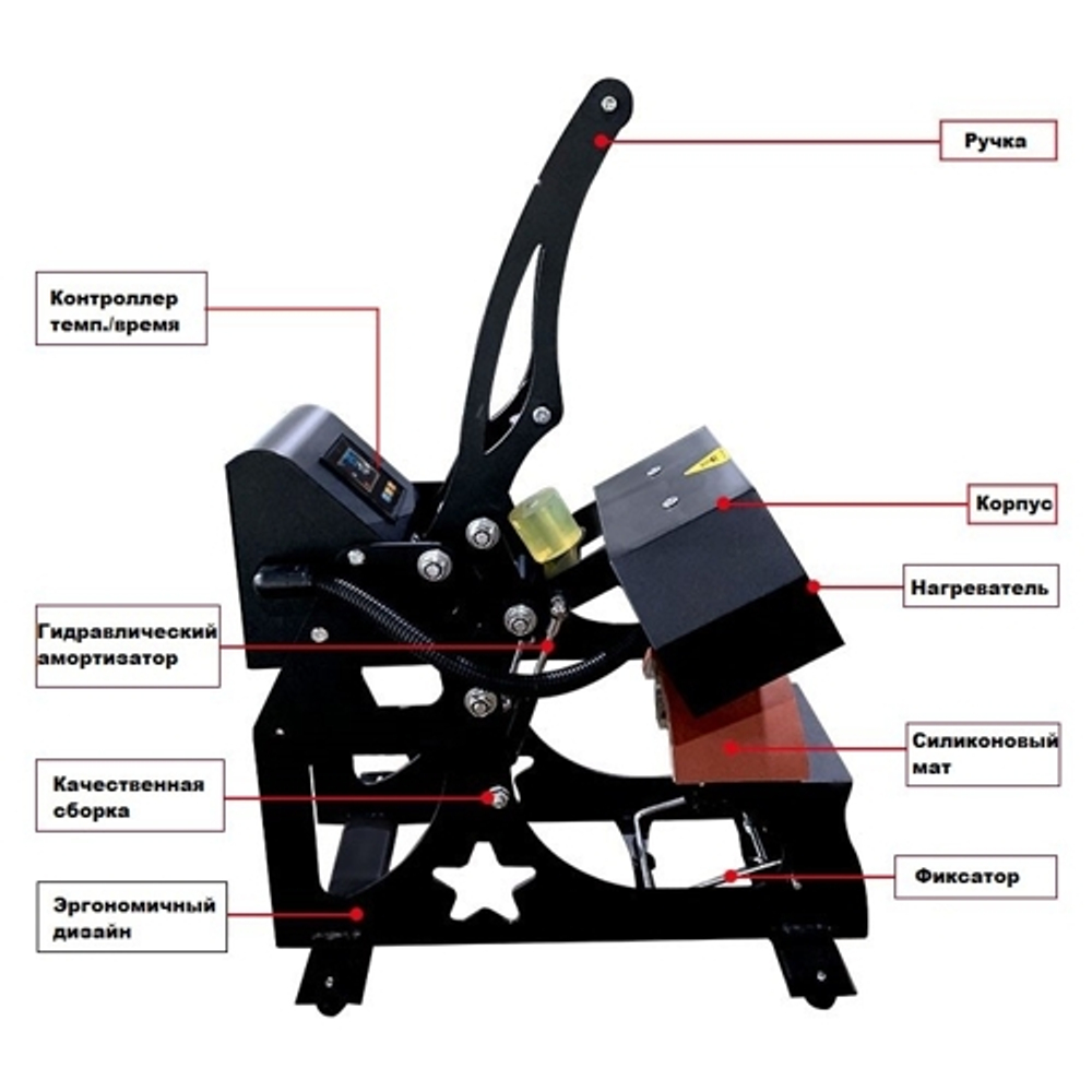Термопресс для бейсболок Bulros TC-12