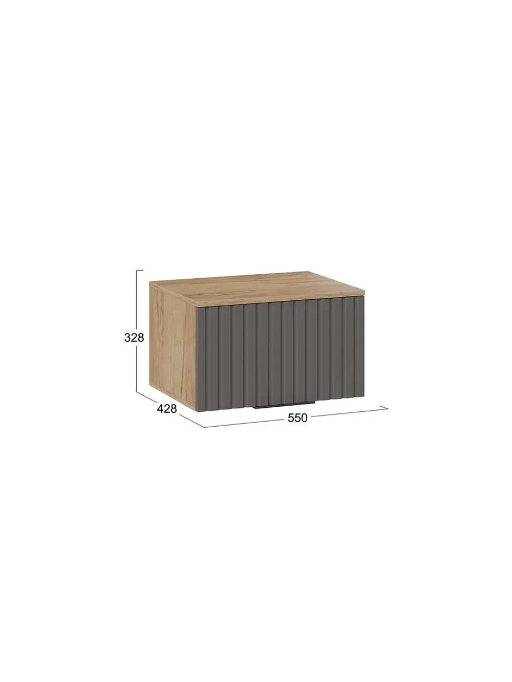 Прихожая с зеркалом Дуб Крафт золотой 165х43х226
