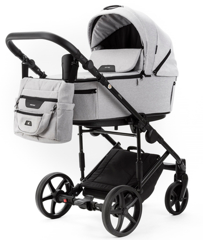 Детская коляска Adamex Zico New 3 в 1 ZN-TK01 (СВЕТЛО-СЕРЫЙ)