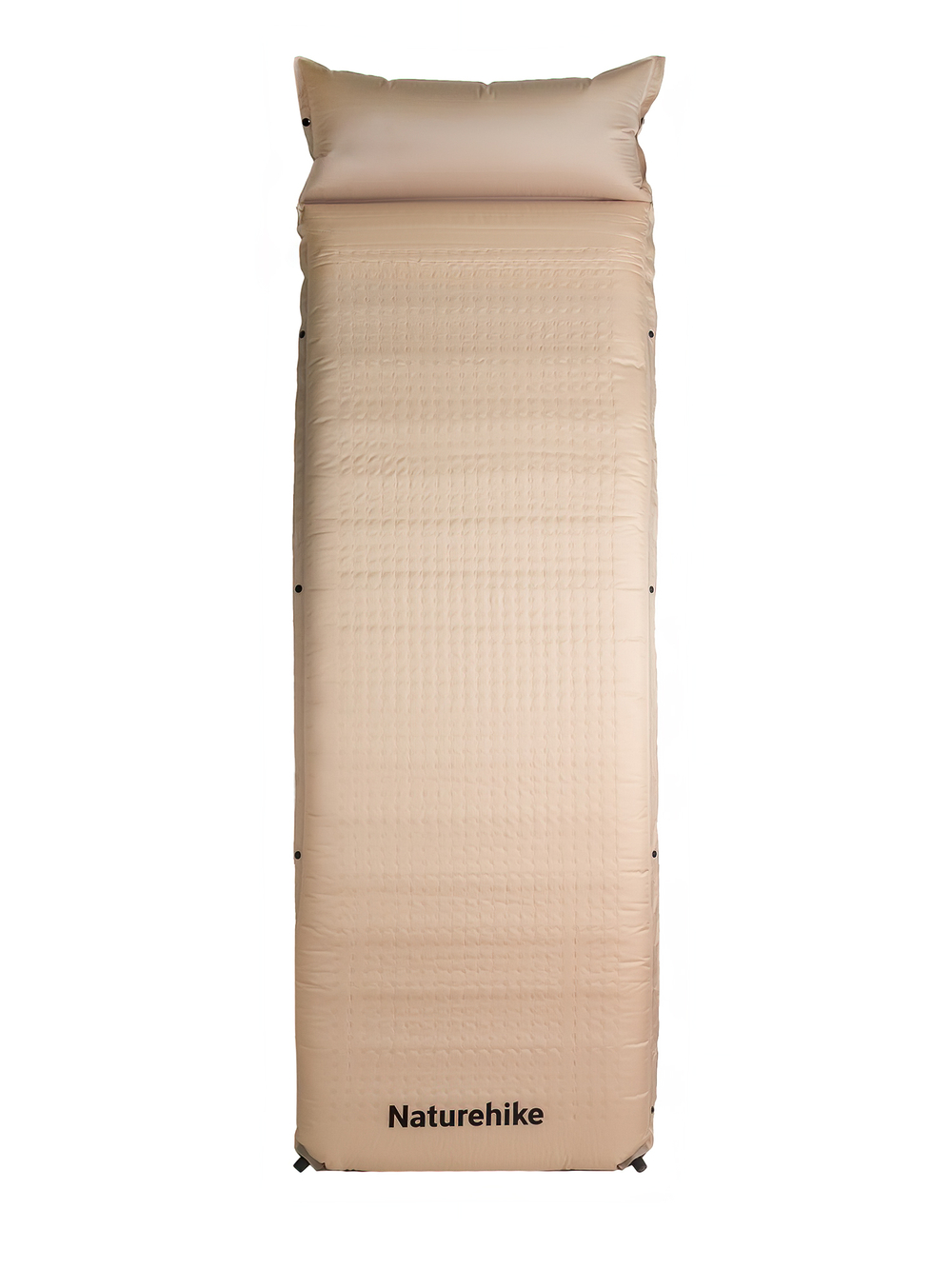 Коврик надувной односпальный Naturehike D04, с чехлом и подушкой, бежевый (CNK2450WS020)