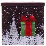 Банка жестяная 9*9*9см «Славный Дед Мороз»