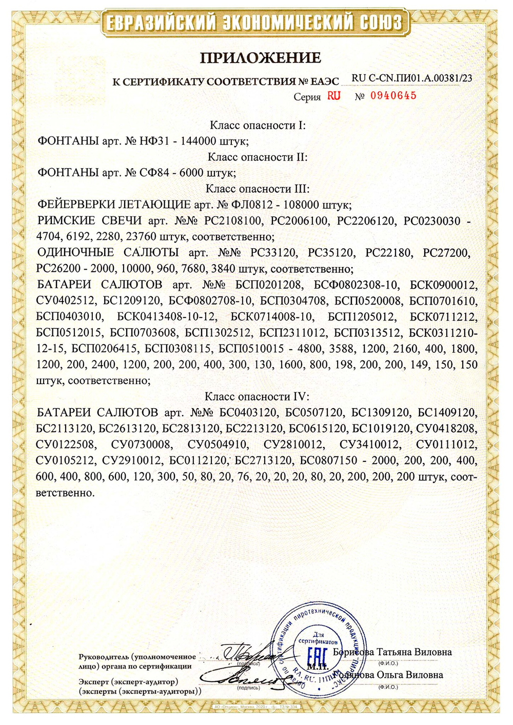Батарея салютов PIROFF "АВРОРА"