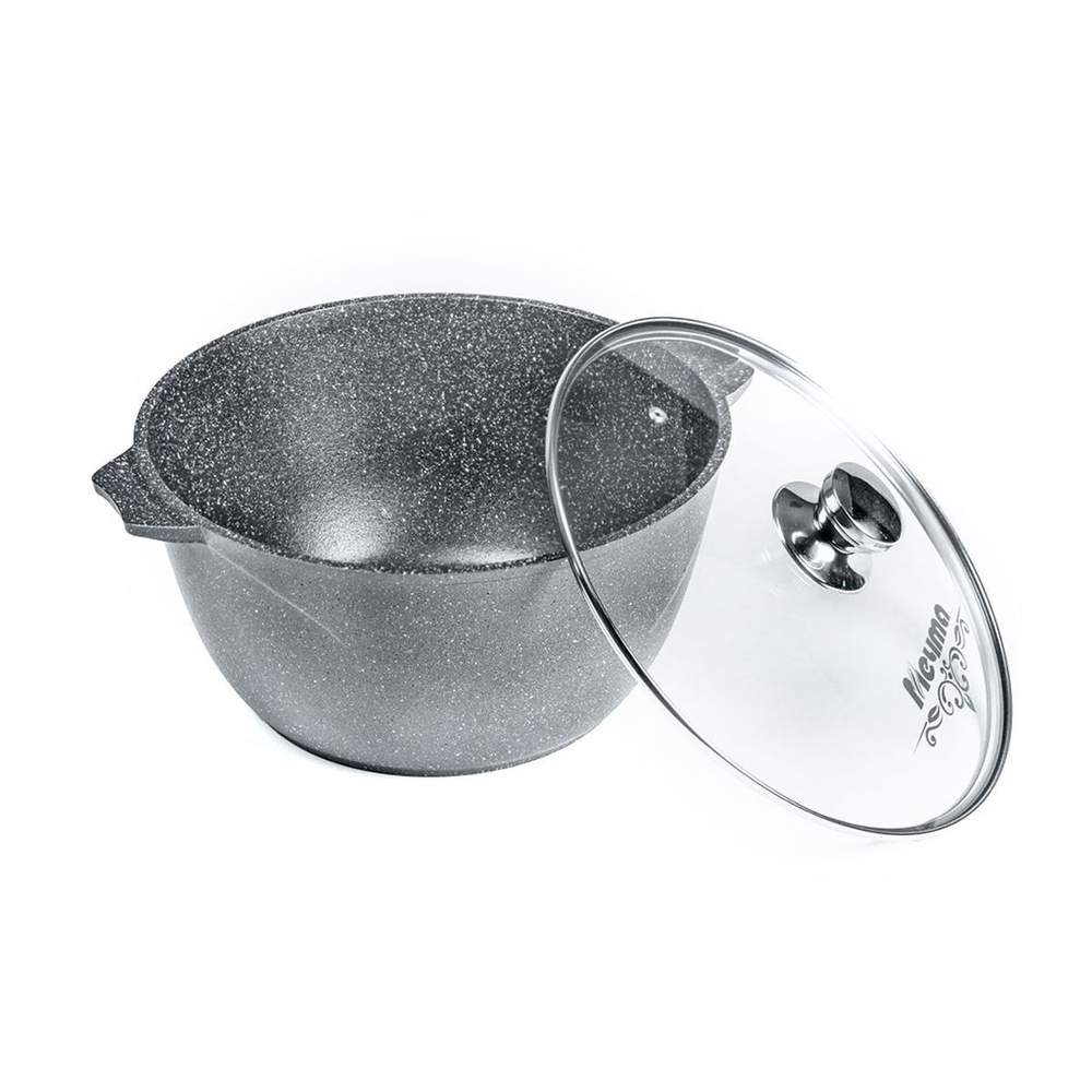 Кастрюля алюминий, антиприг, 5 л, с крыш, Мечта, Гранит, 45701