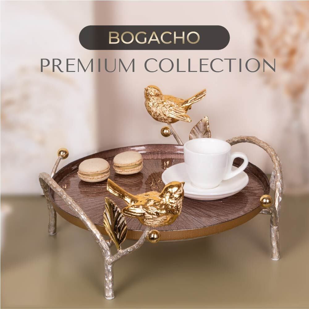 Фруктовница-конфетница Терра (поднос) Айвори Шоколадный