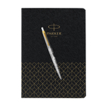 Подарочный набор: Шариковая ручка Parker Jotter Russia + ежедневник, черный
