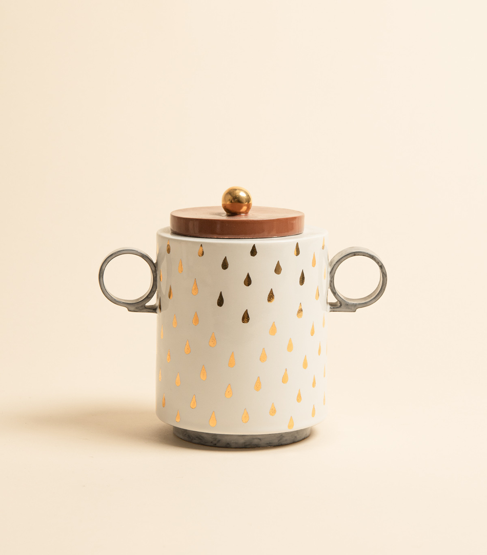 Сахарница — Капли, белый, 580 мл | Мария Кеслер