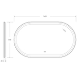 Зеркало Cezares Giubileo 140 CZR-SPC-GIUBILEO-1400-800-TCH-WARM с подсветкой с сенсорным выключателем и подогревом