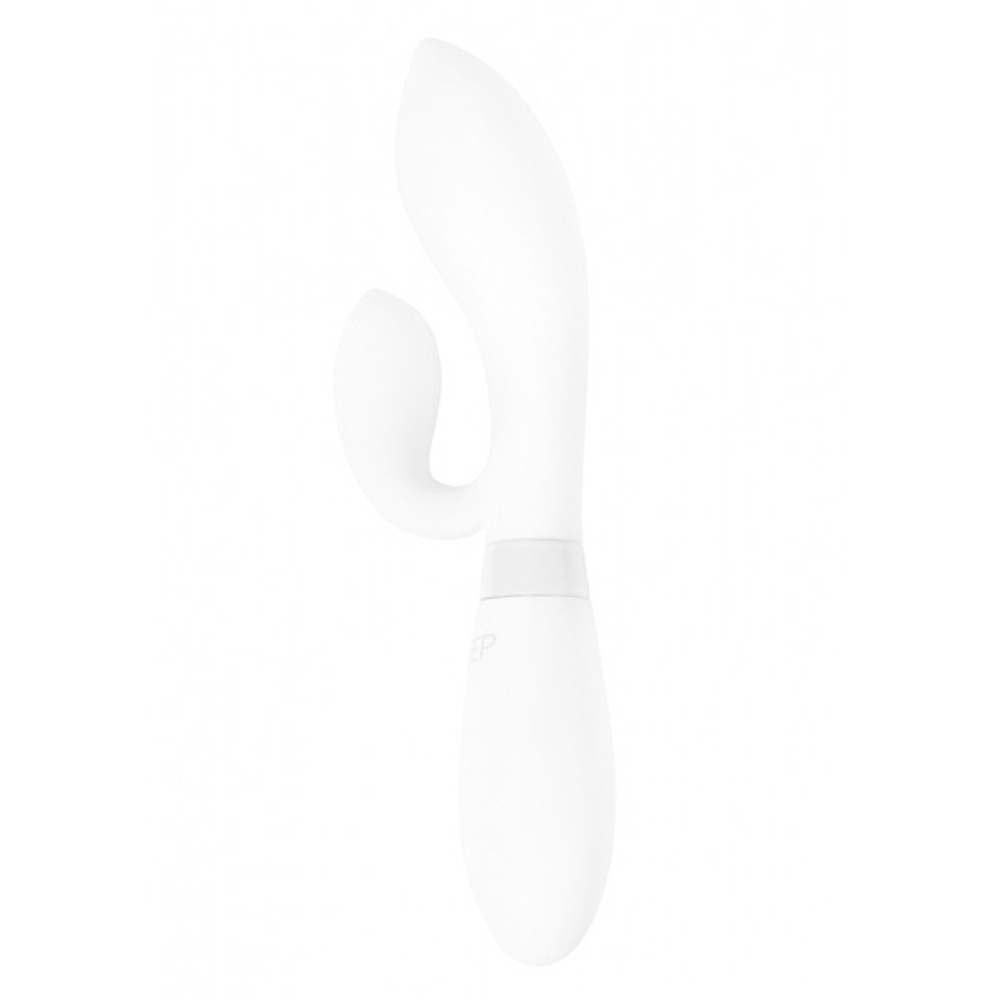 Белый вибратор-кролик 21см Indeep PRO Juna White