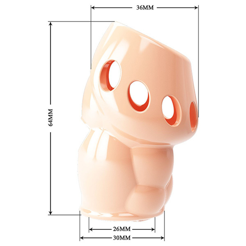 Телесная насадка на пенис 6,4см Pretty Love Oscar BI-026247