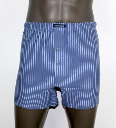 Мужские трусы-боксеры в тонкую полоску (Размер: XXXL) (Цвет: синий)