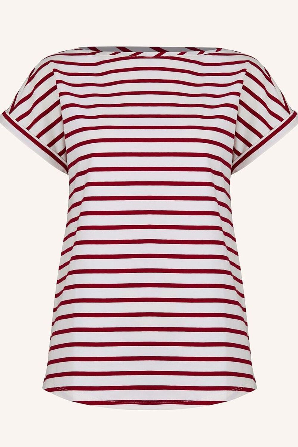 Топ лодочка красная полоска