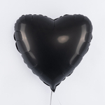 Сердце 18" Черный Сатин Fm