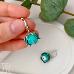 LEFIREL' Серьги серебряные женские "Морская пена" с цветами из муранского стекла / ювелирные украшения из родированного серебра 925