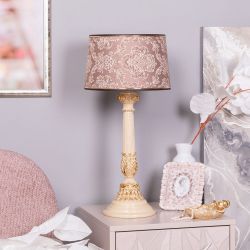 Настольная лампа Колонна Испанская Айвори Тюссо Vatican (Ватикан) Корица