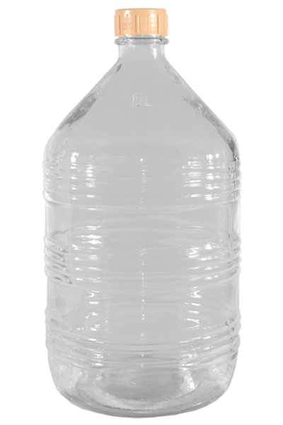 Бутыль 15л стекло d62 пластик.крышка твист