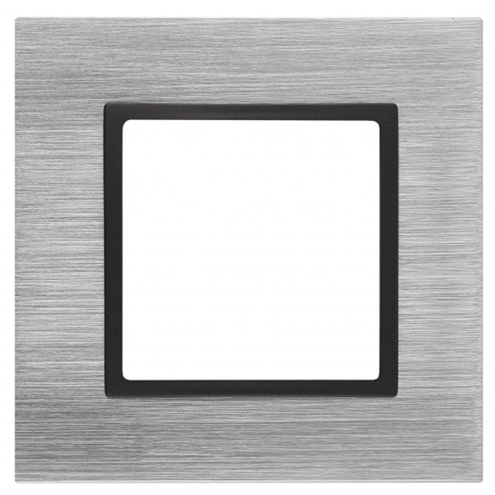14-5201-41 ЭРА Рамка на 1 пост, металл, Эра Elegance, сталь+антр | Розетки и выключатели