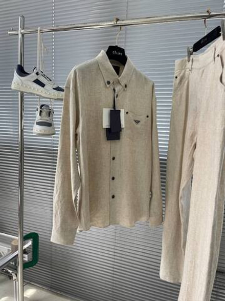 Льняной костюм Prada