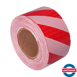 Лента сигнальная красно-белая ПРОХОД ЗАПРЕЩЕН 75 мм х 250 м