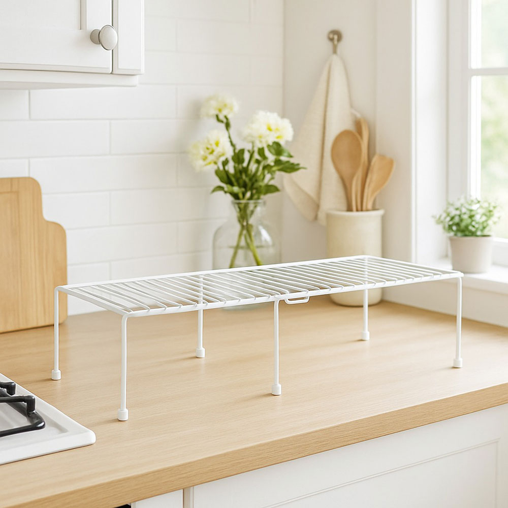 Полка для шкафа раздвижная 360(620)*220*150мм, белая