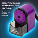 Точилка механическая BRAUBERG ULTRA для чернографитных и цветных карандашей крепление к столу цвет корпуса сиреневый с черным (2 штуки в упаковке)