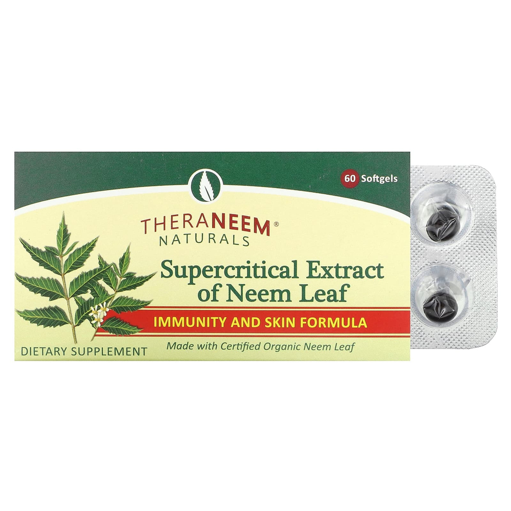 Organix South, TheraNeem Naturals, сверхкритический экстракт листьев нима, 8 мг, 60 мягких таблеток