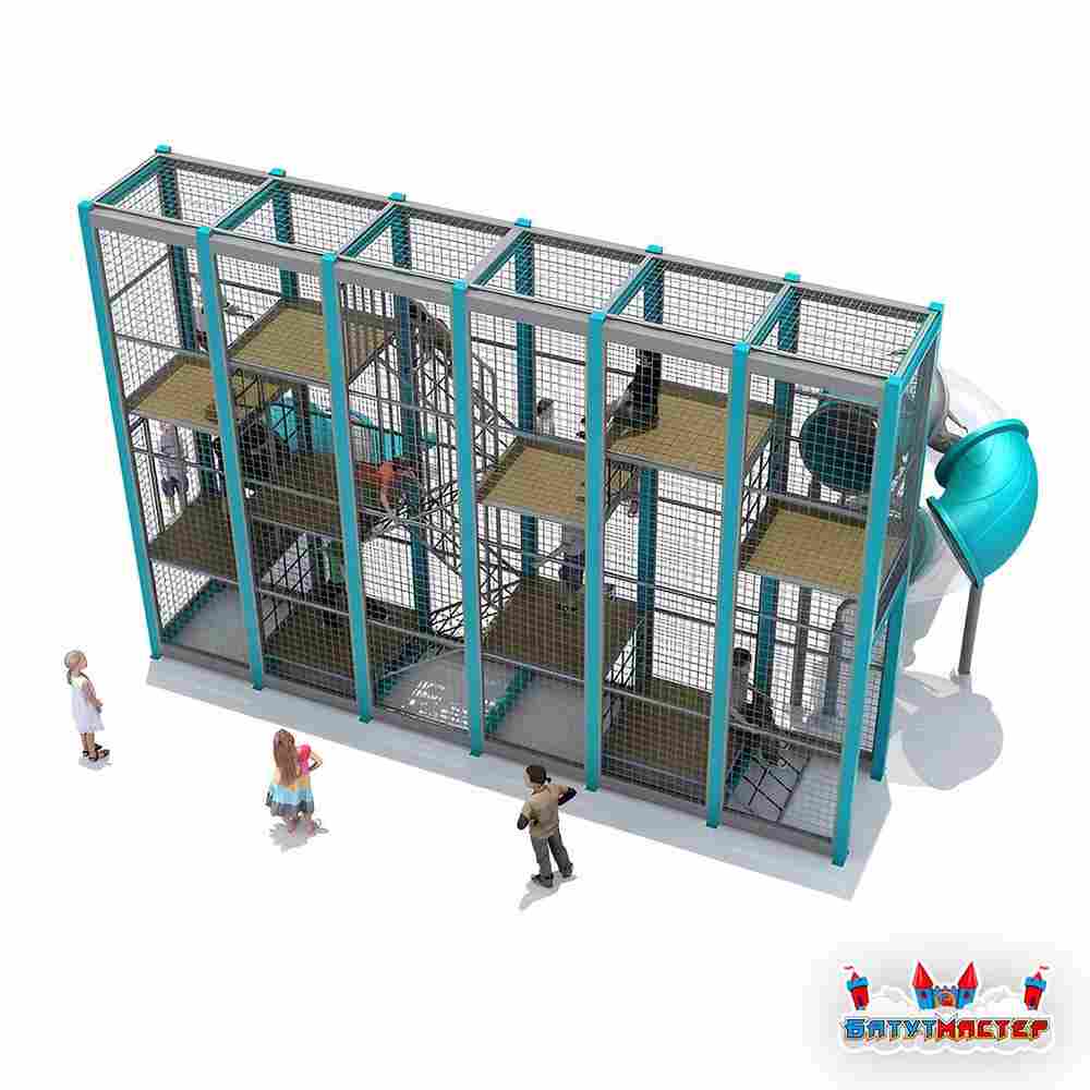 Плоский детский лабиринт «Радужная Улитка», 8,1×4,8×4,8 м