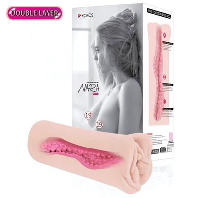 Мастурбатор Nara с двойным слоем (Цвет: телесный)