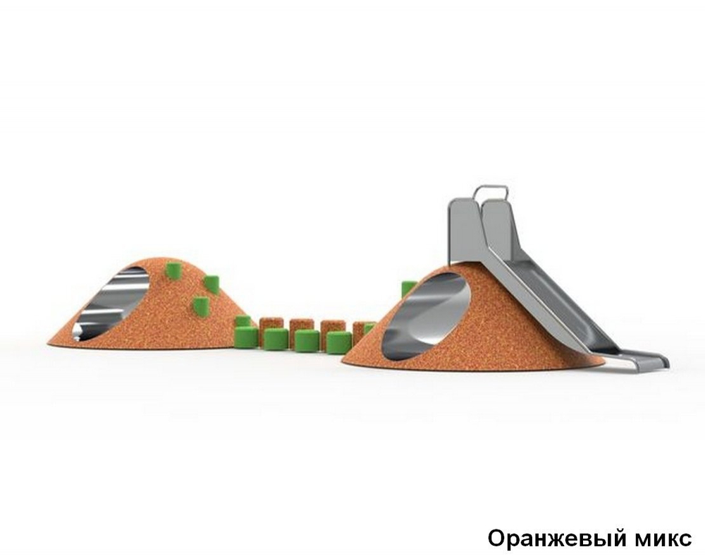 Резиновая фигура «Композиция из геохолмов с горкой»