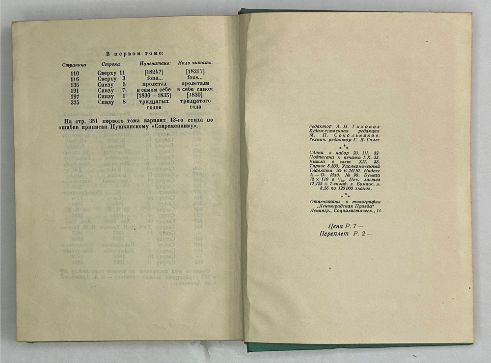 Тютчев Ф. И. Полное собрание стихотворений; В 2-х томах. М.-Л. Academia, 1933-1934
