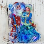 Панно НОВОГОДНЕЕ ! с подсветкой 32*26см.