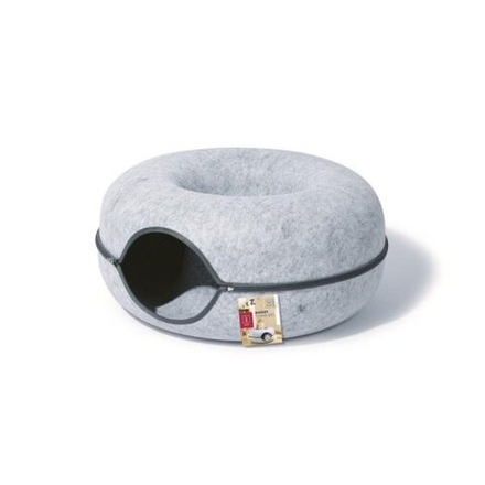 M-PETS Лежанка-тоннель "Донат", S, серый, 510*510*200 мм