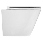 Унитаз подвесной Azario Teramo 340х490х350 безободковый, система слива "Скрытое торнадо", в комплекте с сиденьем микролифт (AZ-0052-UQ3)