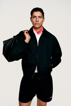 ZARA X WILLY CHAVARRIA ТЕКСТУРИРОВАННАЯ КУРТКА-БОМБЕР, ЧЕРНЫЙ