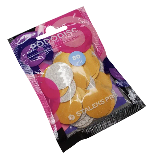 Сменные файлы для педикюрного диска L 80 грит STALEKS PRO, 50 шт