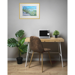 Картина авторская маслом на холсте в паспарту 30х40 см на стену для интерьера "Ладожские шхеры"