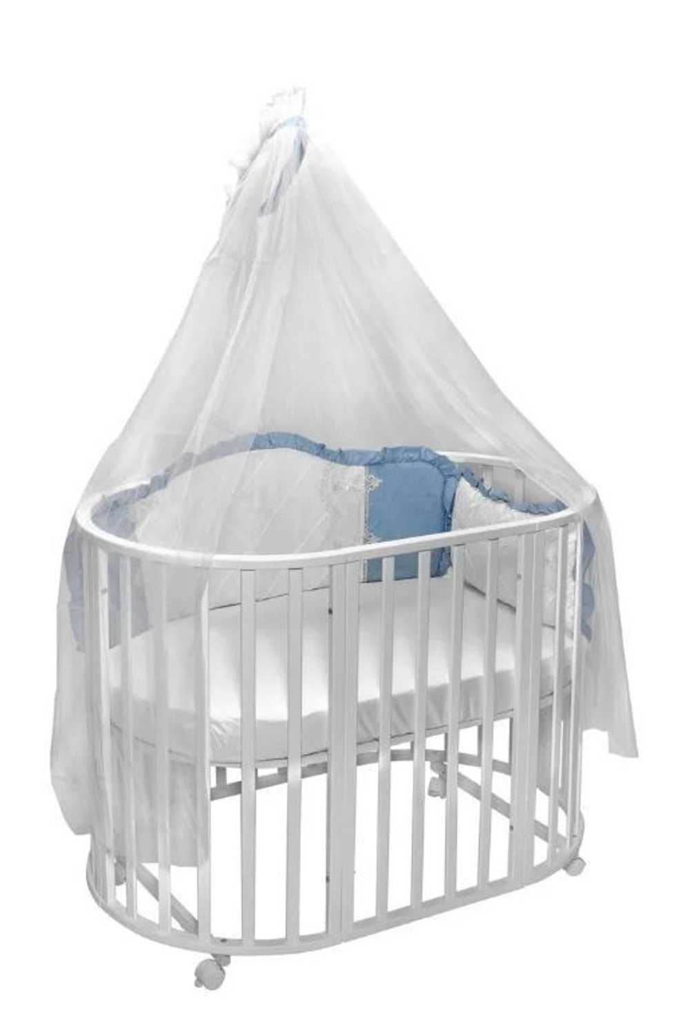 Кроватка-трансформер с маятником Sweet Baby Delizia V2 9 в 1 белый