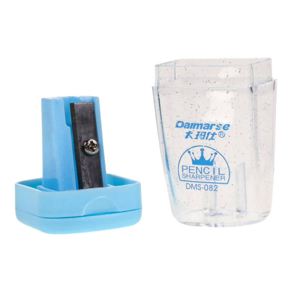 Точилка "Light" с контейнером, 1 отв, с крышкой, 4 пастельных цв. с блестками