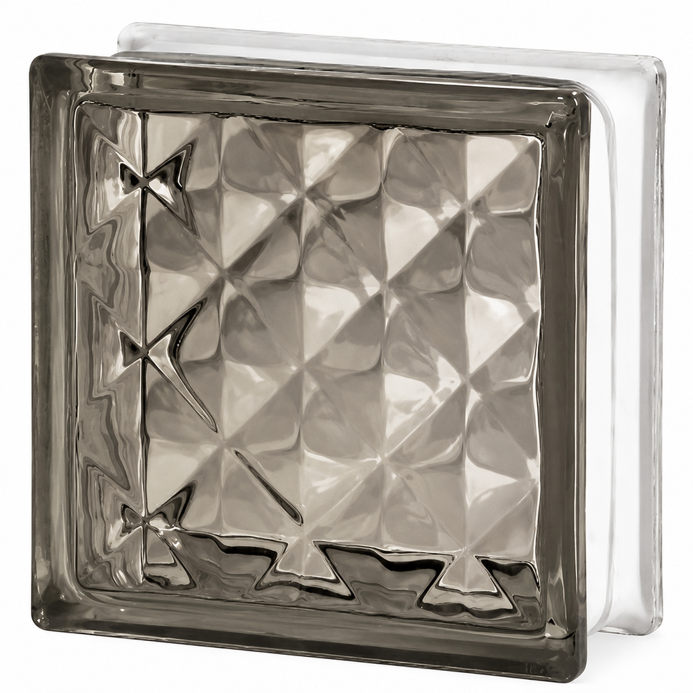 Стеклоблок пирамида опал окрашенный изнутри Vitrablok 19х19х8