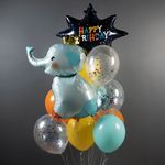 Конфетти фольга Шестиугольники, Голубой, Перламутр, 0,3 см, 90 г.