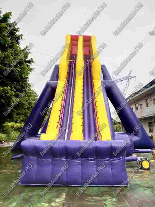 Надувная прямая водная горка «Экстремальный спуск», 55*12*10 м