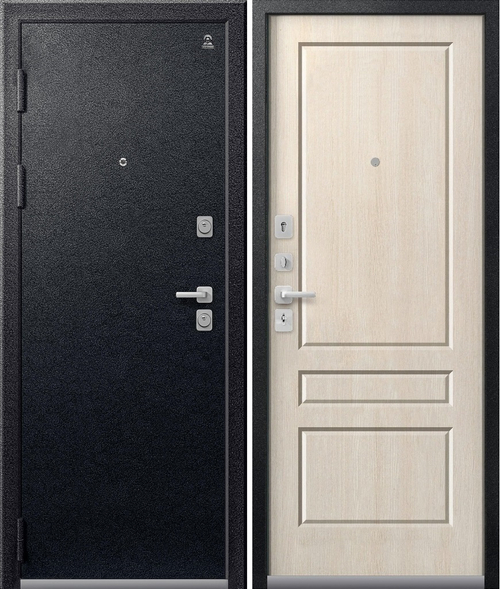 Входная дверь Центурион C-101 Чёрный муар - Седой дуб