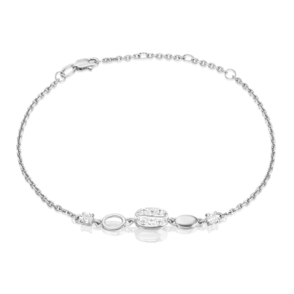 Браслет из белого золота с натуральными топазами white