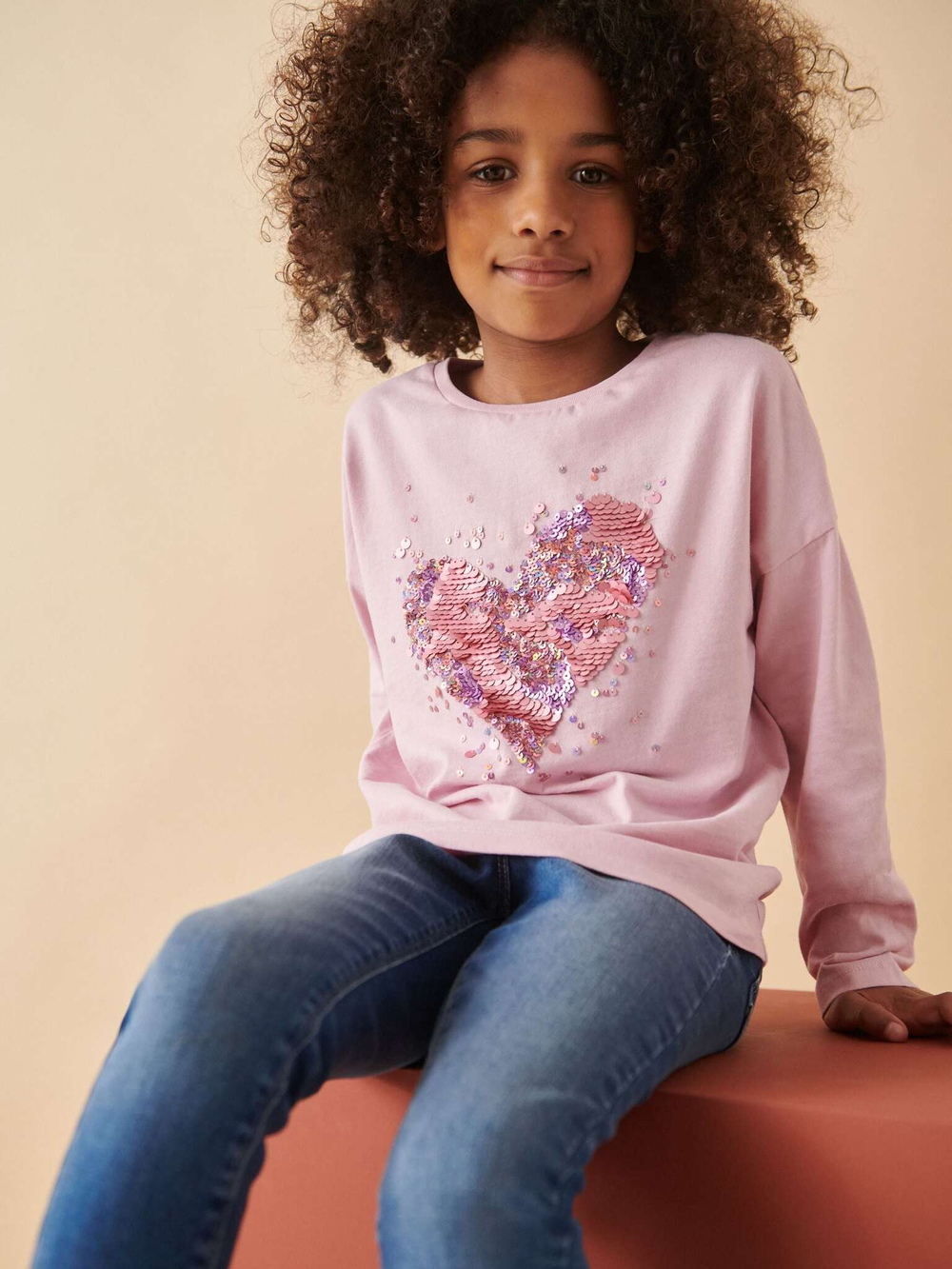 Лонгслив для девочки Next K88-487, Розовый