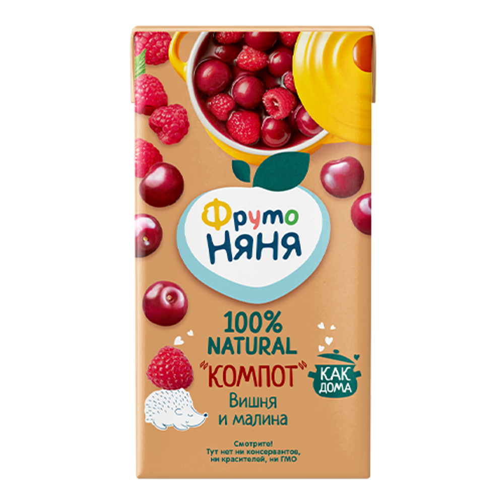 Компот Фруто Няня Вишня и малина 0,2 л