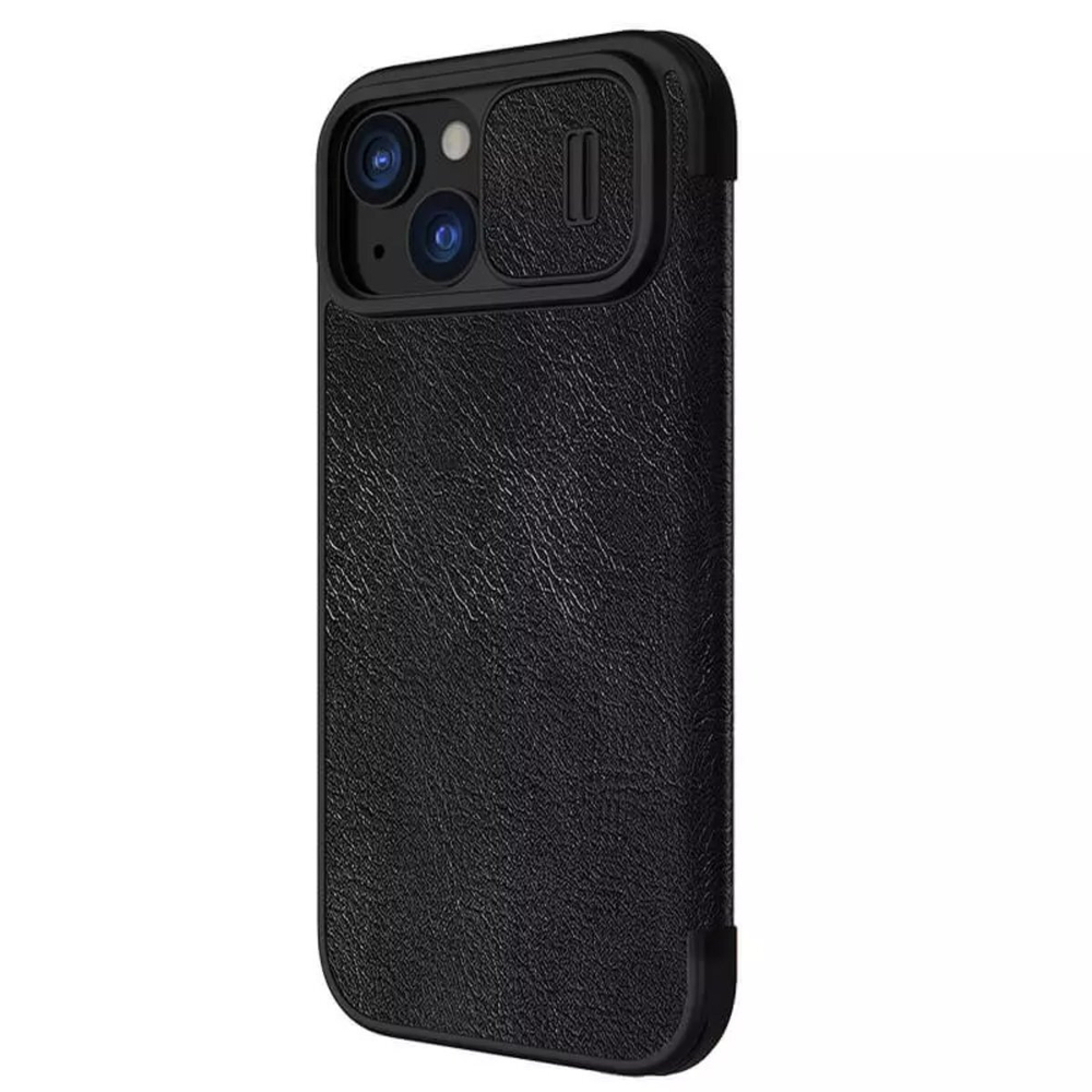 Кожаный чехол-книжка Nillkin Leather Qin Pro c защитой камеры для iPhone 15