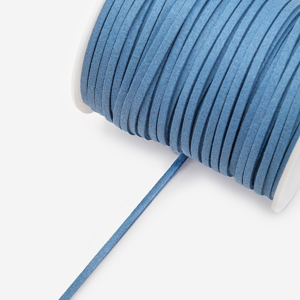 Шнур замшевый, 2мм, оттенок "Незабудка"